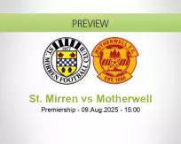 St. Mirren Motherwell betting prediction (09 August 2025)