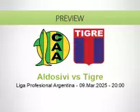 Aldosivi Tigre betting prediction (09 March 2025)