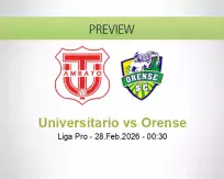 Universitario Orense betting prediction (28 February 2026)