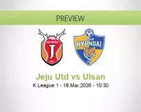 Jeju Utd Ulsan betting prediction (18 March 2026)