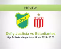 Def y Justicia Estudiantes betting prediction (09 March 2025)