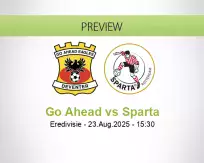 Go Ahead Sparta betting prediction (23 August 2025)