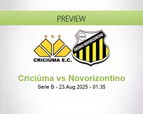 Criciúma Novorizontino betting prediction (23 August 2025)