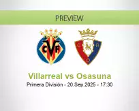 Villarreal Osasuna betting prediction (20 September 2025)