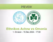 Ethnikos Achna Omonia betting prediction (15 December 2024)