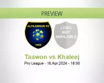 Taawon Khaleej betting prediction (18 April 2024)