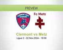 Clermont Metz betting prediction (23 November 2024)