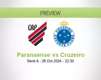 Paranaense Cruzeiro betting prediction (27 October 2024)