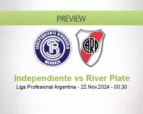 Independiente River Plate betting prediction (22 November 2024)