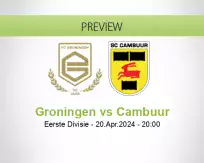 Groningen Cambuur betting prediction (20 April 2024)
