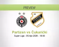 Partizan Čukarički betting prediction (05 April 2026)