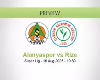 Alanyaspor Rize betting prediction (17 August 2025)