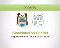 Binacional Santos betting prediction (29 March 2026)