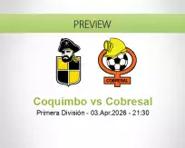 Coquimbo Cobresal betting prediction (03 April 2026)