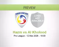 Hazm vs Al Kholood