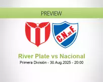 River Plate Nacional betting prediction (31 August 2025)