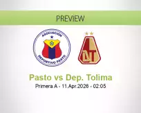 Pasto Dep. Tolima betting prediction (11 April 2026)