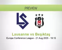 Lausanne Beşiktaş betting prediction (21 August 2025)
