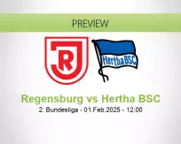 Regensburg Hertha BSC betting prediction (01 February 2025)