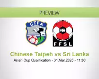 Chinese Taipeh Sri Lanka betting prediction (31 March 2026)