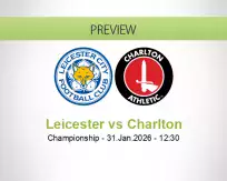 Leicester Charlton betting prediction (31 January 2026)