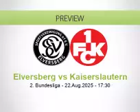 Elversberg Kaiserslautern betting prediction (22 August 2025)