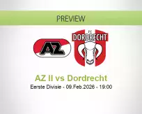 AZ II Dordrecht betting prediction (09 February 2026)