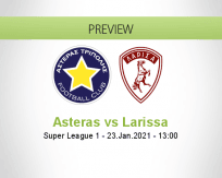 Asteras Larissa betting prediction (23 January 2021)