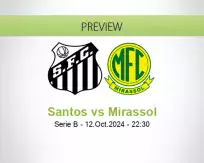 Santos Mirassol betting prediction (12 October 2024)