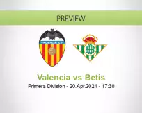 Valencia Betis betting prediction (20 April 2024)