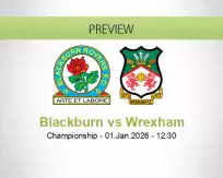 Blackburn Wrexham betting prediction (01 January 2026)