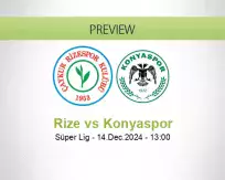 Rize Konyaspor betting prediction (14 December 2024)