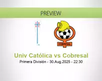 Univ Católica Cobresal betting prediction (31 August 2025)