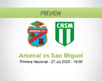 Arsenal San Miguel betting prediction (27 July 2025)