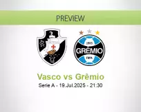 Vasco Grêmio betting prediction (19 July 2025)