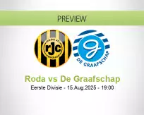 Roda De Graafschap betting prediction (15 August 2025)
