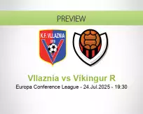 Vllaznia Víkingur R betting prediction (24 July 2025)