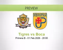 Tigres Boca betting prediction (01 February 2026)
