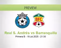 Real S. Andrés Barranquilla betting prediction (19 July 2025)