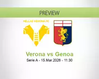 Verona Genoa betting prediction (15 March 2026)