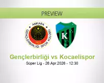 Gençlerbirliği Kocaelispor betting prediction (26 April 2026)