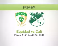 Equidad Cali betting prediction (21 September 2025)