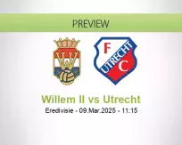 Willem II Utrecht betting prediction (09 March 2025)