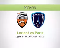 Lorient Paris betting prediction (14 December 2024)