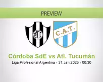 Córdoba SdE Atl. Tucumán betting prediction (31 January 2025)