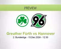 Greuther Fürth Hannover betting prediction (15 December 2024)