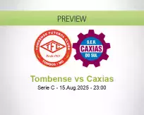 Tombense Caxias betting prediction (19 August 2025)