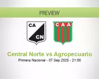 Central Norte Agropecuario betting prediction (07 September 2025)