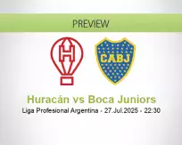 Huracán Boca Juniors betting prediction (27 July 2025)