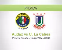 Audax U. La Calera betting prediction (15 April 2024)